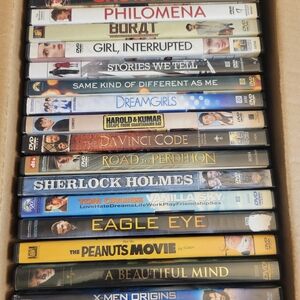 Mixed Movie DVD Lot - Assorted Titles with Yellow & Black Spines